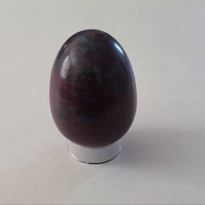 Genuine Ruby and Sapphire Mixed Gemstone Egg